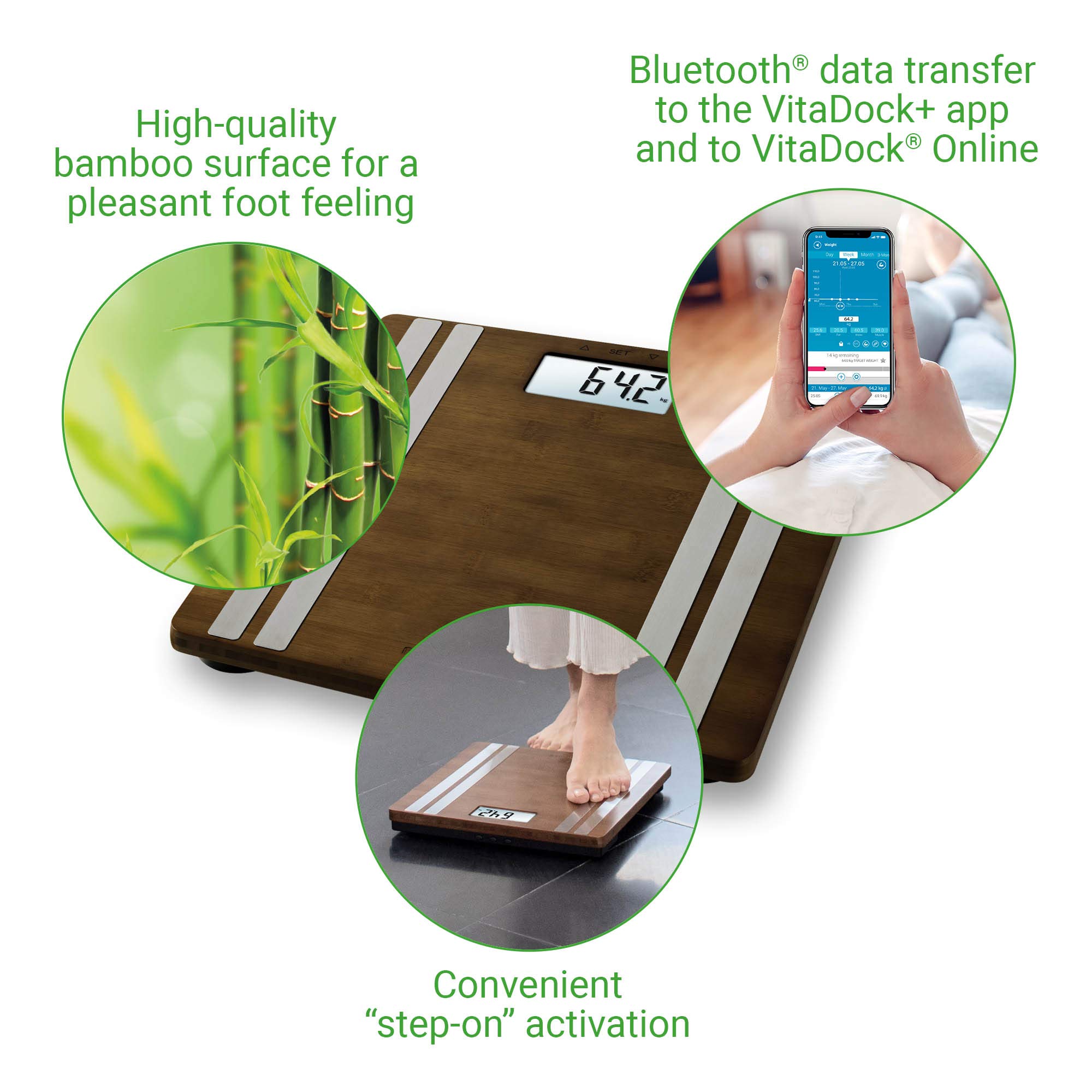 CONNECT MEDISANA BS 552 (BAMBOO) Analysenwaage