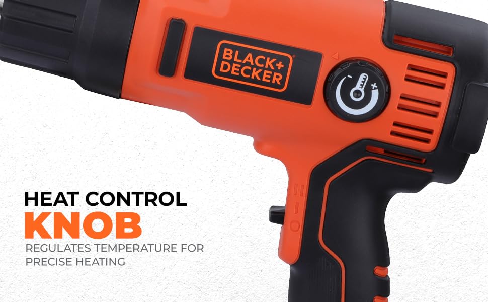 Black & Decker KX2200K-QS Heißluftpistole 720 l/min 645 °C 2000 W Schwarz  Orange