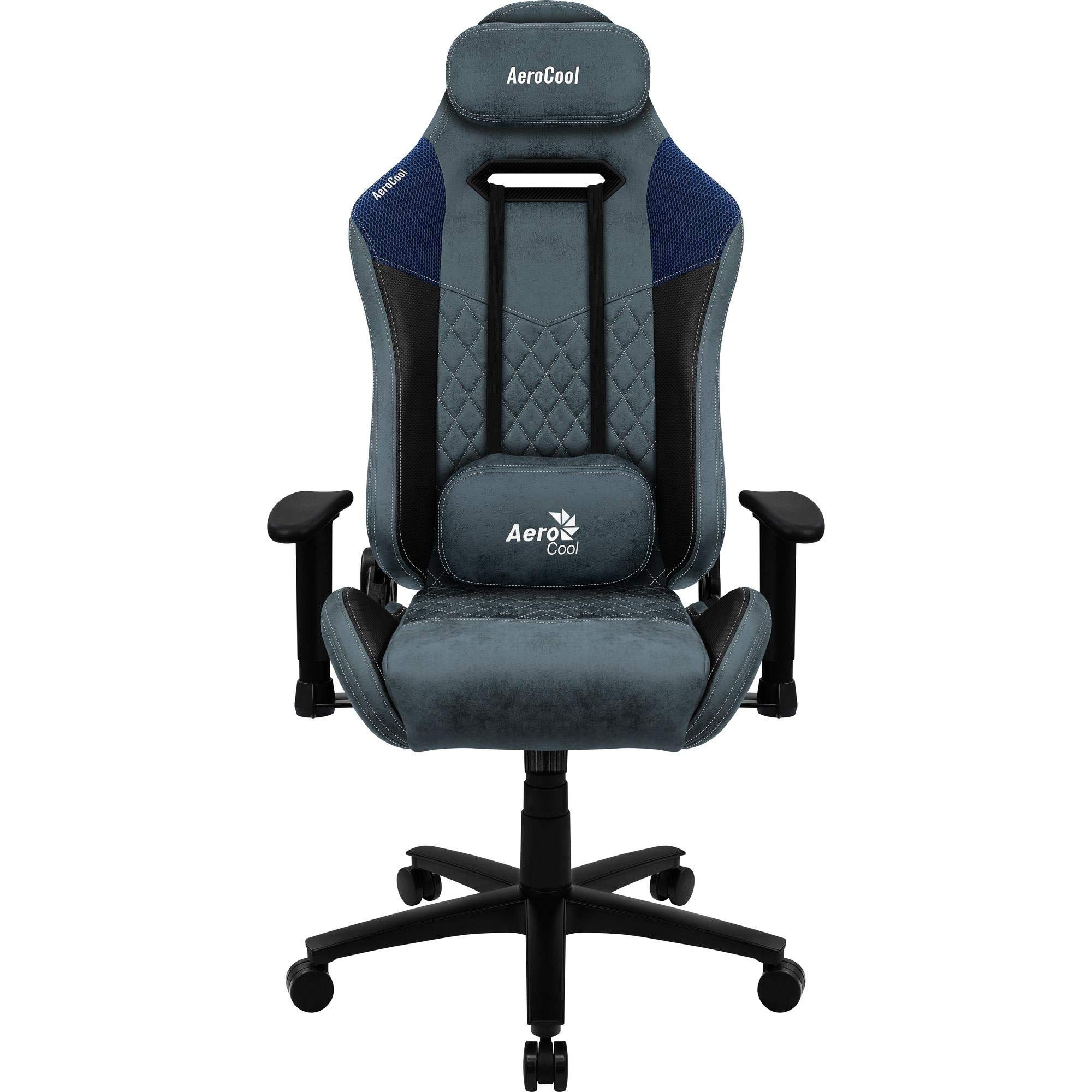 Aerocool DUKE AeroSuede Universal-Gamingstuhl Schwarz, Blau