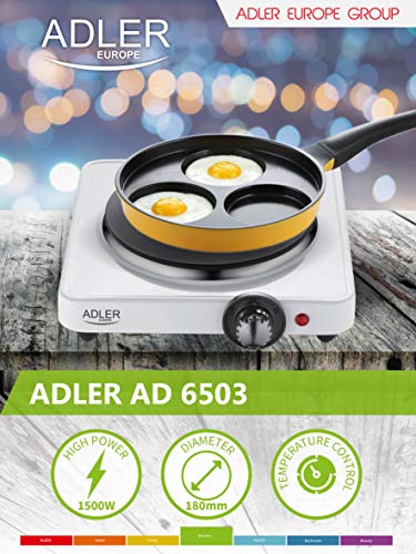 Adler AD 6503 Kochfeld Weiß Arbeitsplatte Versiegelte Platte 1 Zone(n)