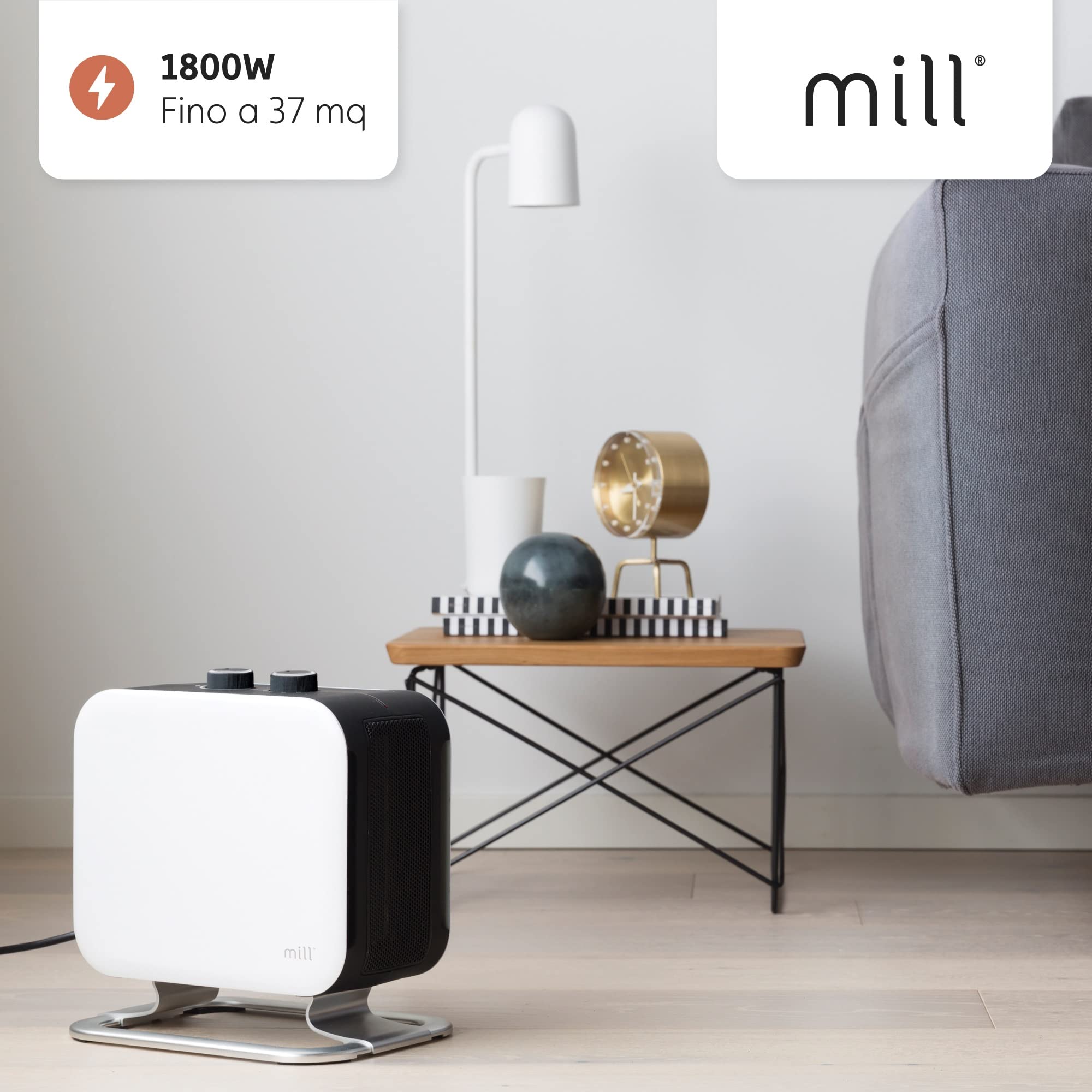 Mill CUS1800MECWA Elektrische Raumheizung Indoor Weiß 1800 W Elektrischer Raumheizlüfter