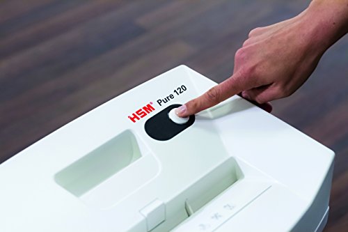 HSM PURE 120 Aktenvernichter Partikelschnitt-Zerkleinerung 55 dB 22 5 cm Weiß