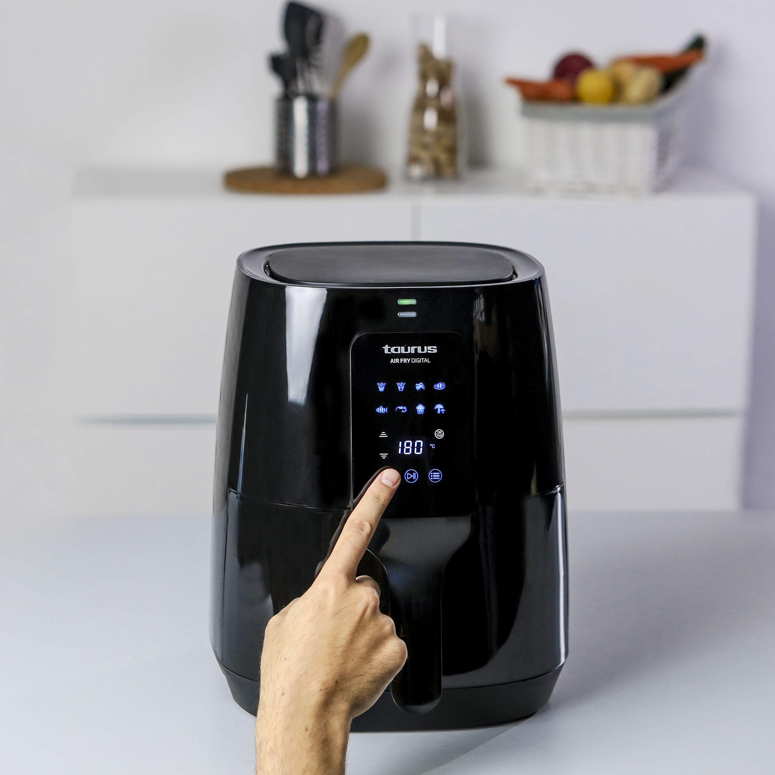 Taurus Air Fry Digital Einzelbild 3 5 l Eigenständig 1300 W Heißluftfritteuse Schwarz