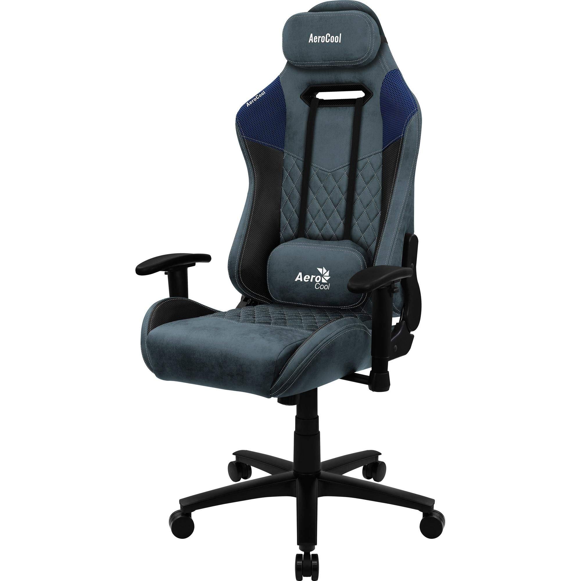 Aerocool DUKE AeroSuede Universal-Gamingstuhl Schwarz, Blau