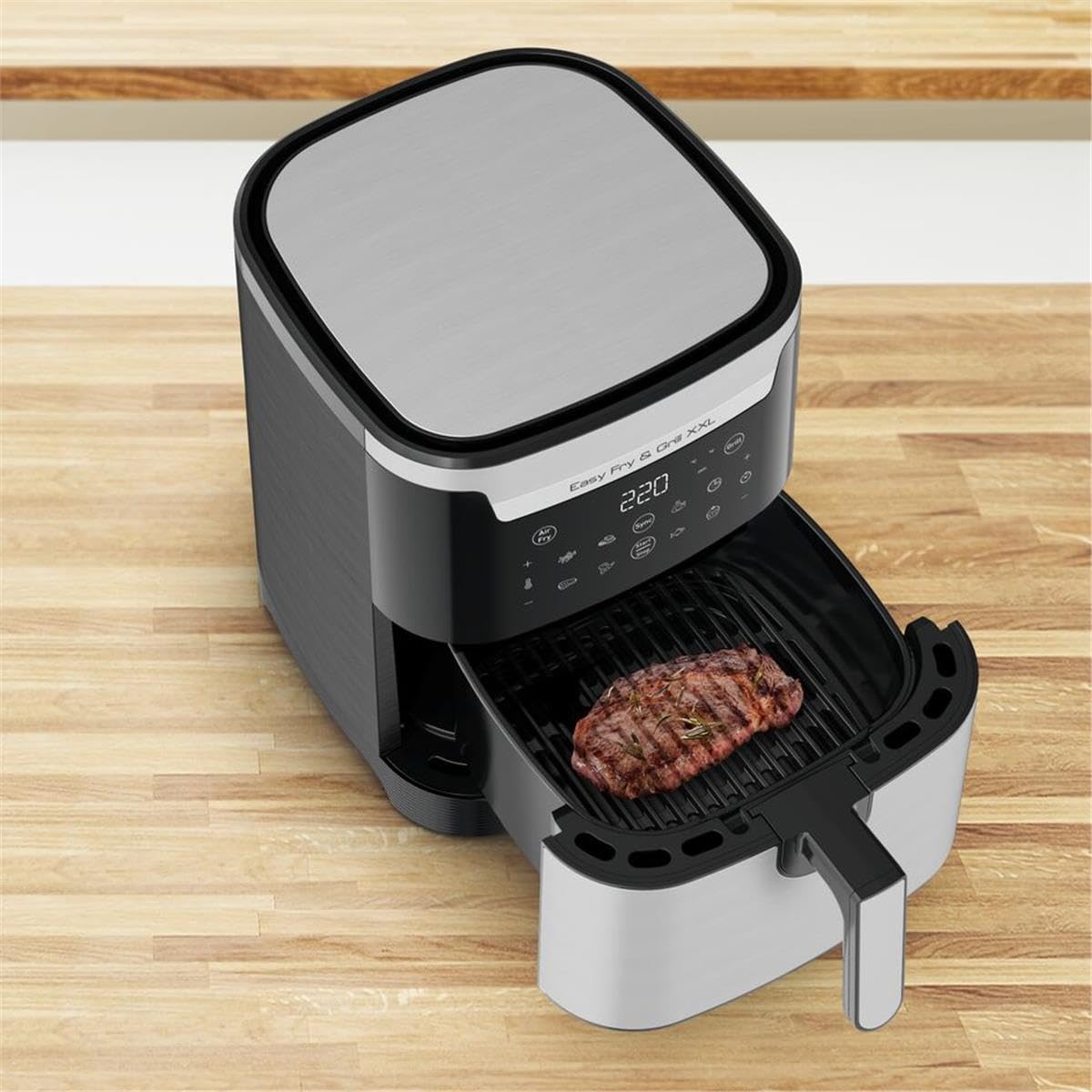 TEFAL Easy Fry & Grill EY801D 6 5 l Eigenständig 1650 W Heißluftfritteuse Edelstahl