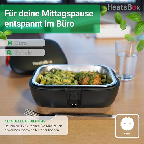 HeatsBox HB-03-90 Elektrische Brotbox 90 W 0 925 l Schwarz Erwachsener