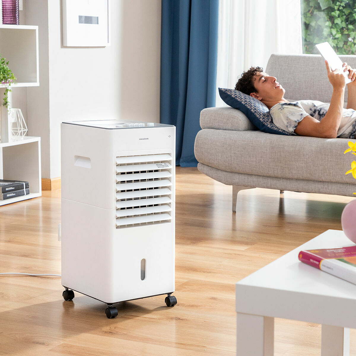 Multifunktionaler tragbarer Verdampfungskühler Airvecove InnovaGoods 65 W Weiß 5 L Neu A