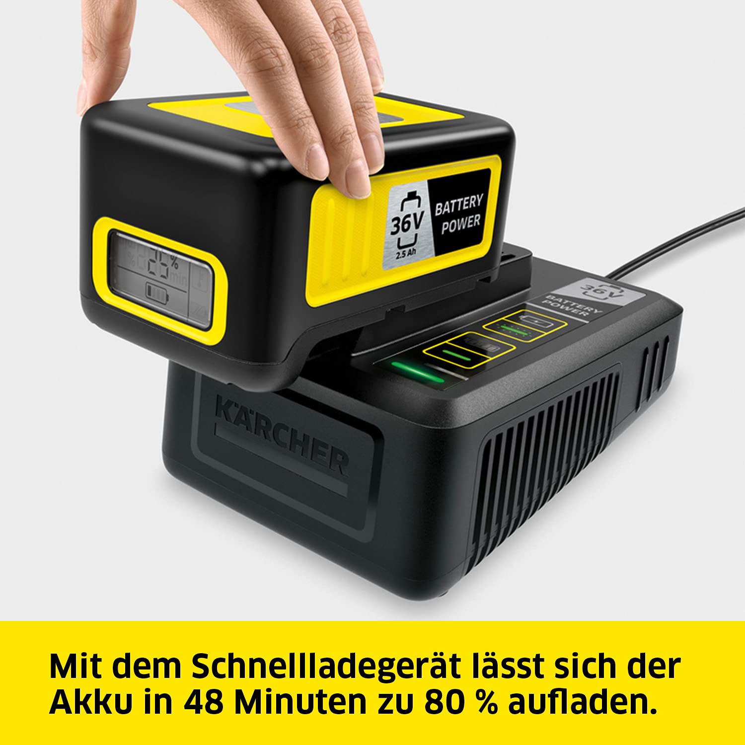 Kärcher 36V Starter Kit Battery Power 36 2,5 Ah Battery Power-Wechselakku 36V Schnellladegerät 25 36V
