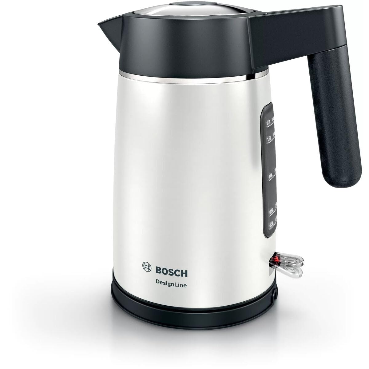 Bosch DesignLine Wasserkocher 1 7 l 2400 W Schwarz  Silber