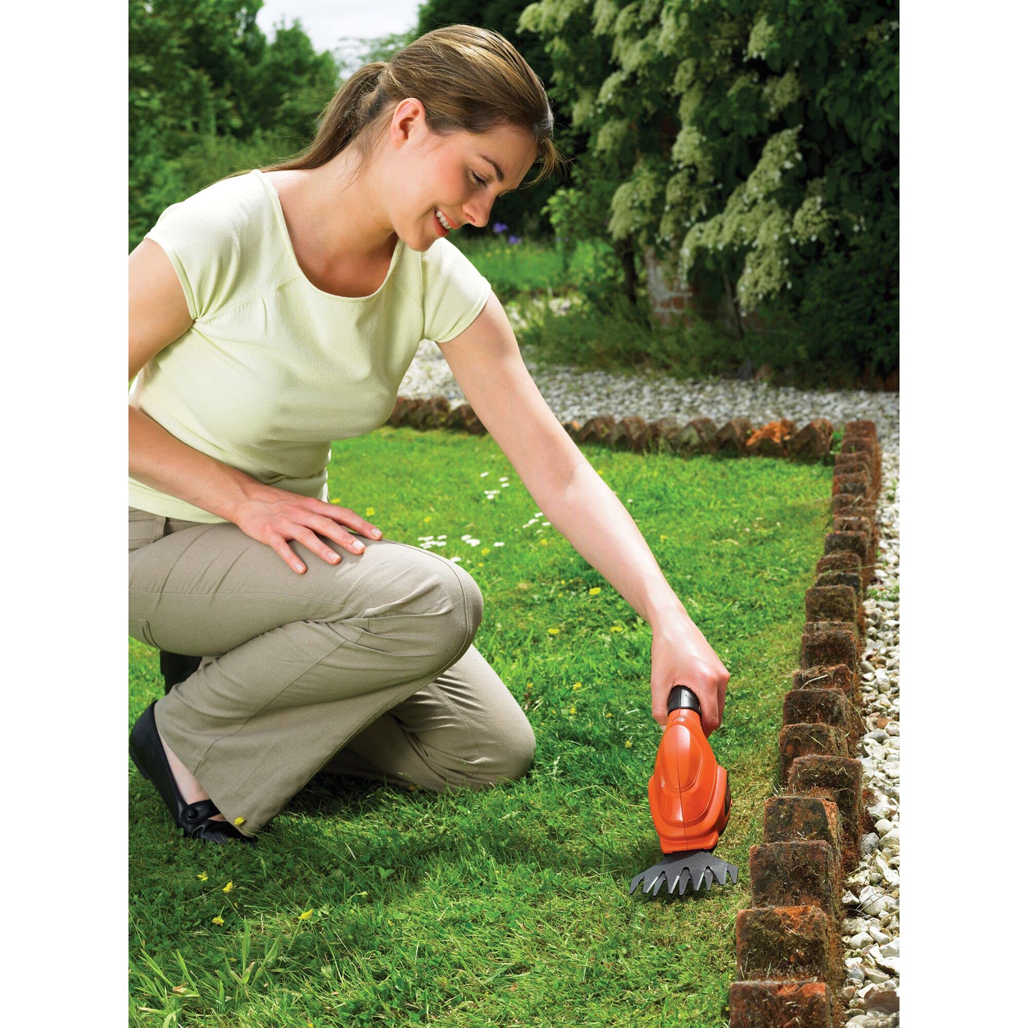 Black & Decker GSL200 Akku-Grasschere 8 cm Schwarz  Orange Lithium 3 6 V