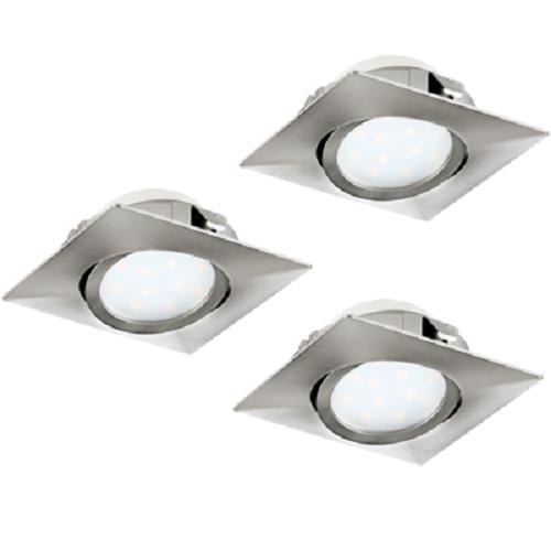 Eglo PINEDA Wandleuchte Deckeneinbaule Einbauleuchte Kunststoff nickel-matt LED 3X6W Innenleuchte In