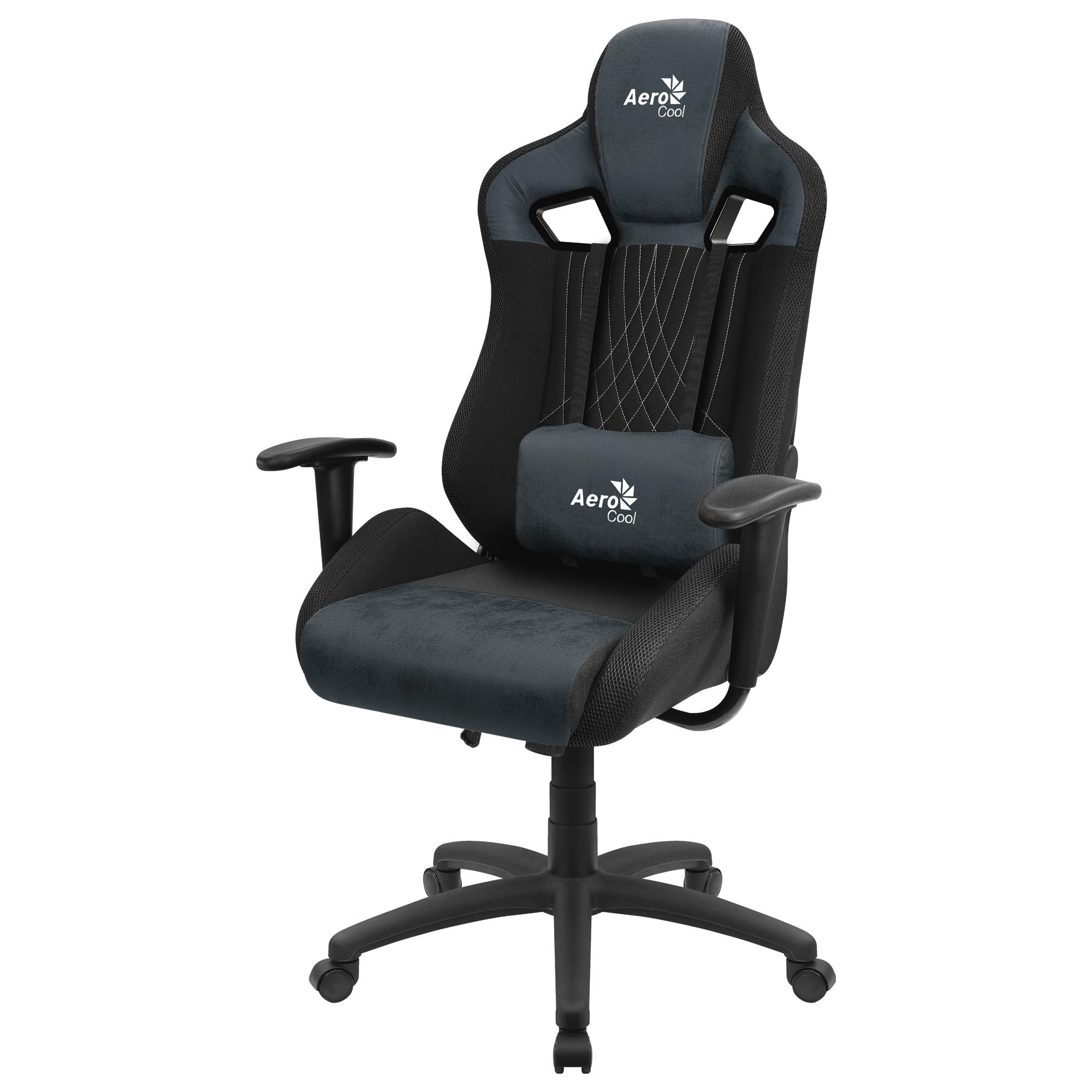 Aerocool EARL AeroSuede Universal-Gamingstuhl Schwarz  Grau