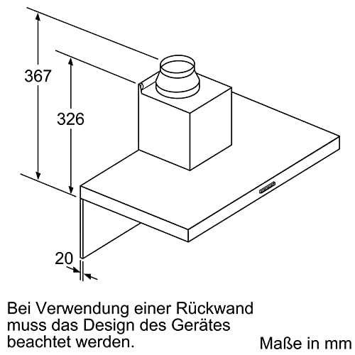 Bosch Serie 2 DWB66BC60 Dunstabzugshaube Wandmontiert Schwarz 621 m3/h B