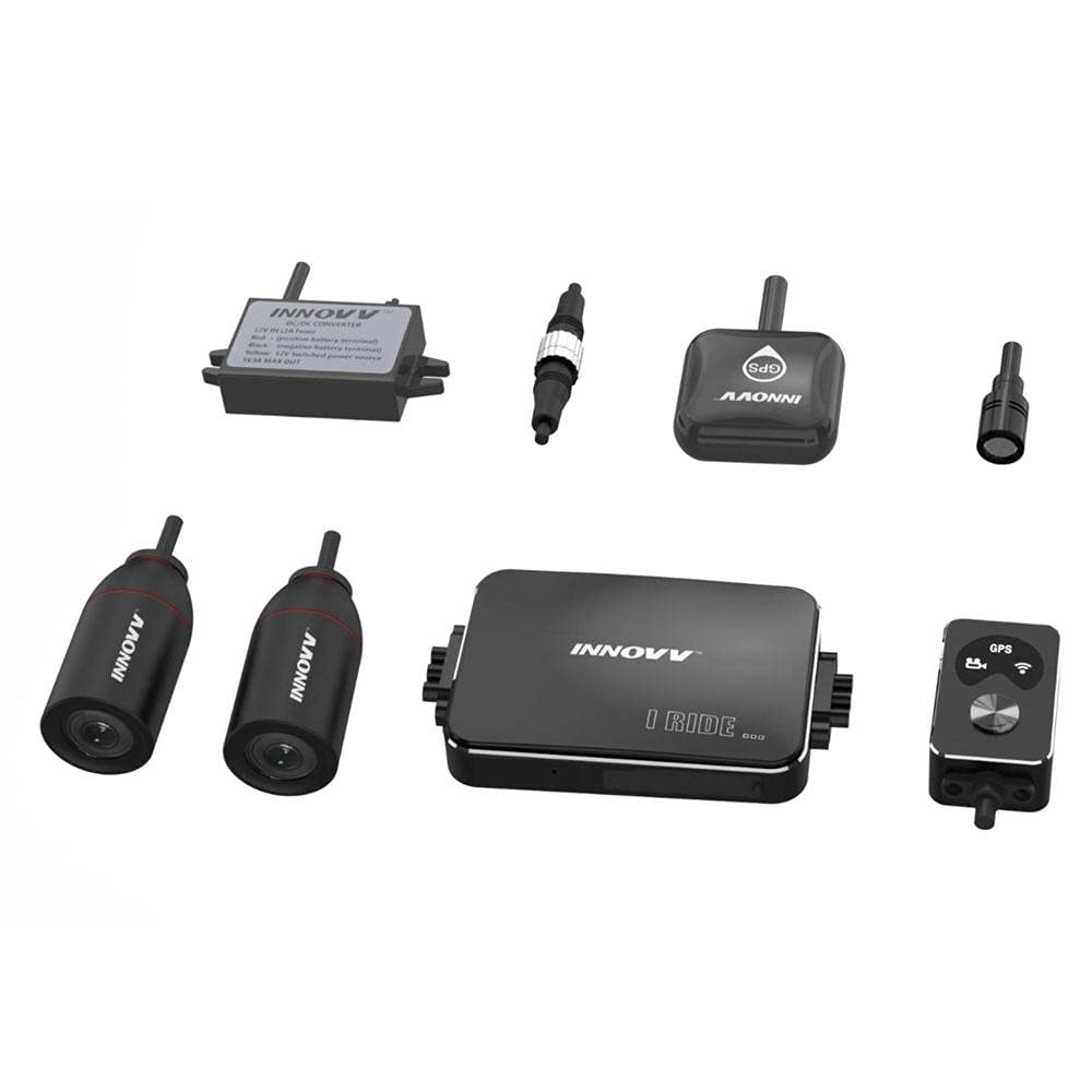 INNOVV K3 2021 Edition Motorradkamera Dual Vorder- und Rückkamera Auto An Aus fest-installiert... Dash Cam Loop-Record