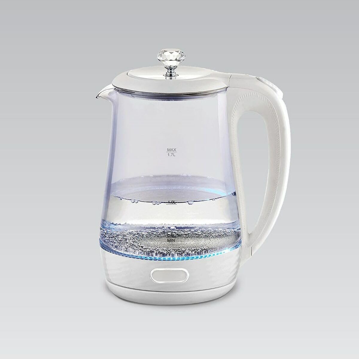 Maestro MR-052-WHITE Elektrischer Glas-Wasserkocher  weiß 1 7 L