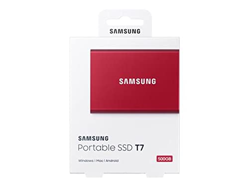 Samsung T7 Portable SSD - 500 GB - USB 3.2 Gen.2 Externe SSD Metallic Red MU-PC500R   WW