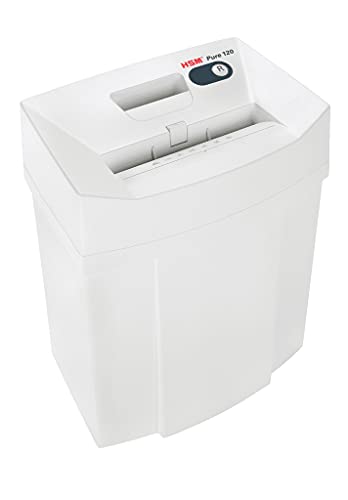 HSM PURE 120 Aktenvernichter Partikelschnitt-Zerkleinerung 55 dB 22 5 cm Weiß