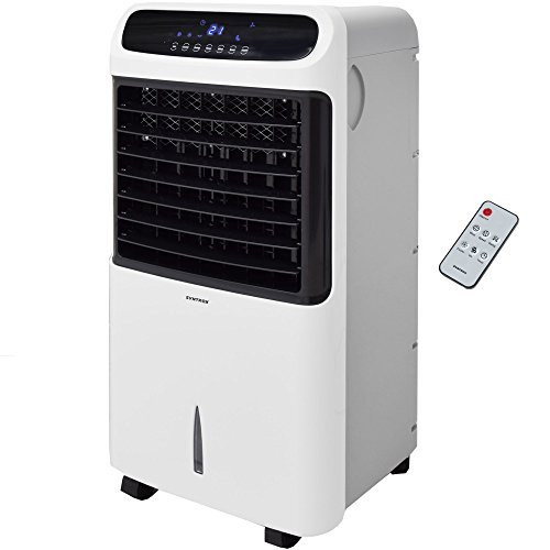 Syntrox Alemania 4 en 1 Refrigerador de aire humidificador ambientador de aire y el ventilador con el panel táctil y el control remoto del flujo de aire 1200 m³ h AC-80W-12L del viento
