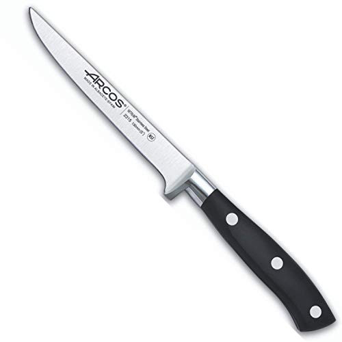 Arcos Riviera Serie - cuchillo de deshuesar - mm Hoja de acero inoxidable forjado NITRUM 130 - Mango POM polioximetileno Color Negro