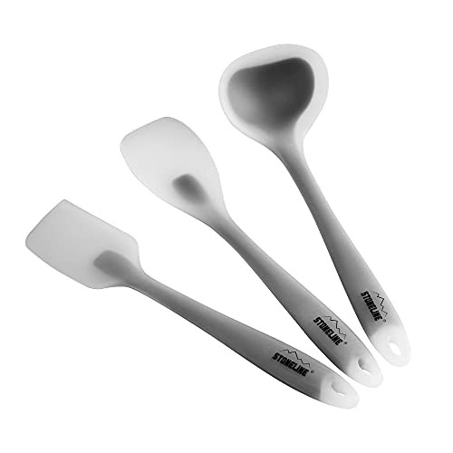 STONELINE® kitchen helper Set 1 scraper 1 cooking spoon and ladle 1 3 parts