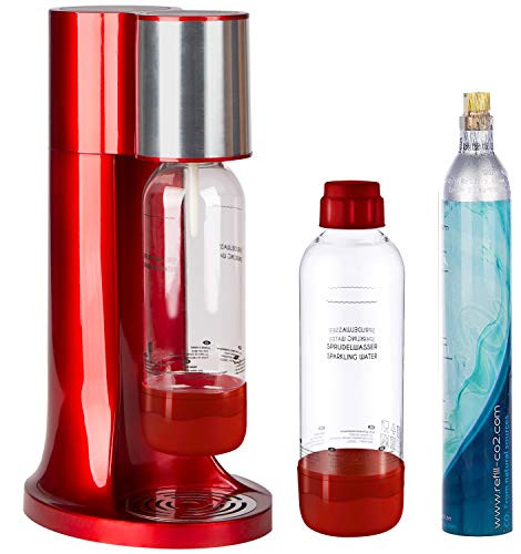 Levivo Soda Set Classic Soda water makers including for individual adding carbonic acid in tap water soda maker starter kit. 2 Sprudlerflaschen per 1l of PET and CO2 cylinder