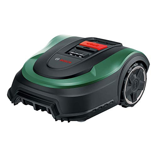 contain Bosch lawn mower robot Indego M + 18V battery 700 and App function sectional width of 19 cm for lawns to 700 m² charging station