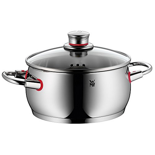 WMF Quality One saucepan 20cm Casserole 3,4l Cromargan stainless steel Glass lid with steam hole