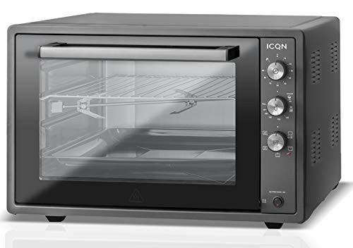ICQN 60 litri XXL mini forno a convezione forno a legna 1800 W