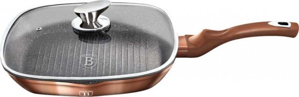 Berlingerhaus grill pan with lid 28 cm 2.1 L Rose Gold Collection BH / 1610N