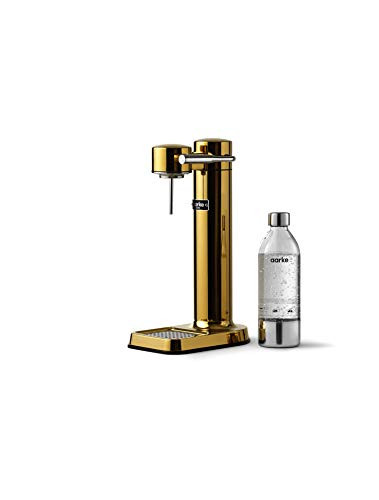 Aarke carbonator 3 Soda with stainless steel case and premium PET bottle Gold