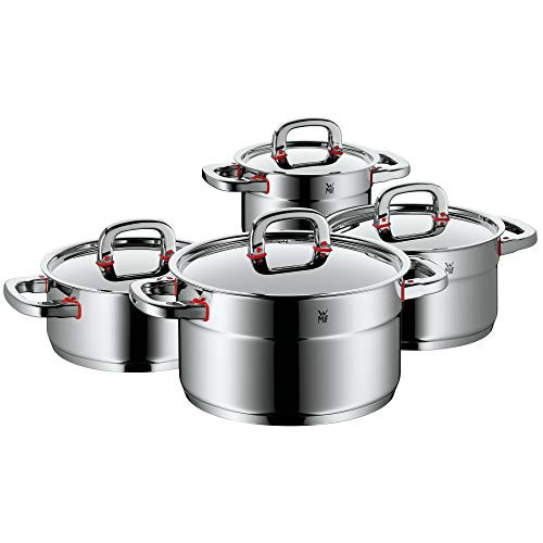 WMF Premium One Cookware Induction 4-piece Cromargan stainless steel pots set uncoated saucepan set with metal lid