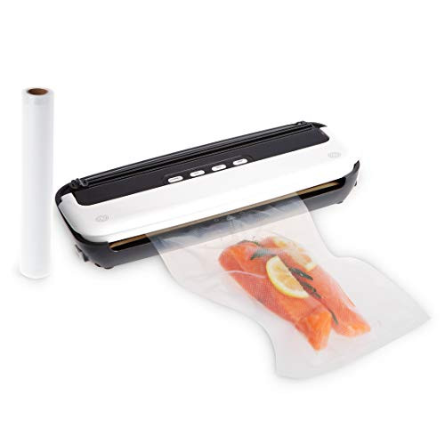 Ultratec vacuum sealer suitable for cold and hot food sealer with foil cutter and incl. Film roll 22x300 Vacuum for more fresh foods and sous-vide cooking