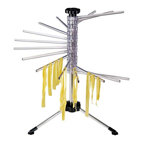 West Mark pasta dryer with 16 rods collapsible rolling stand