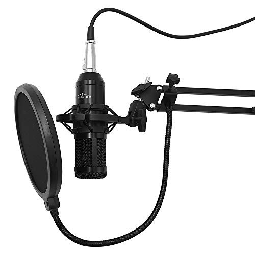 Studio Media-Tech MT396 et le streaming microphone à condensateur microphone set avec microphone stands et filtre pop studio Microphone