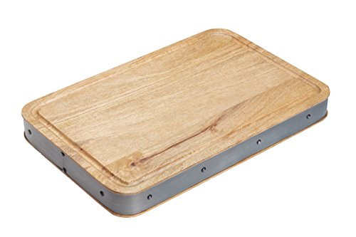 Kitchen Craft cutting board Industrial Kitchen 48 x 32 x 5 cm beige gray wood