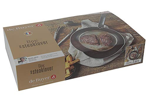 De Buyer 5610.03 Box #Steaklover Mineral B 26 + Pfannenwender + Mühle
