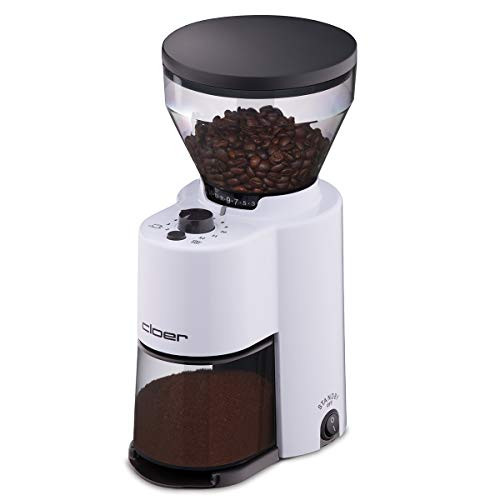 Cloer 7521 electric coffee grinder with conical grinder made of stainless steel 2-12 cups of 300 g coffee beans Stiftung Warentest well