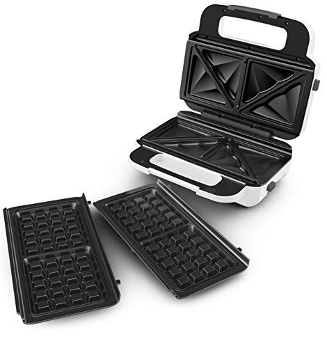 Tefal SW7011 snack XL Sandwich Maker and waffle iron Extra deep mold plates are wash 2 nonstick plate Sets