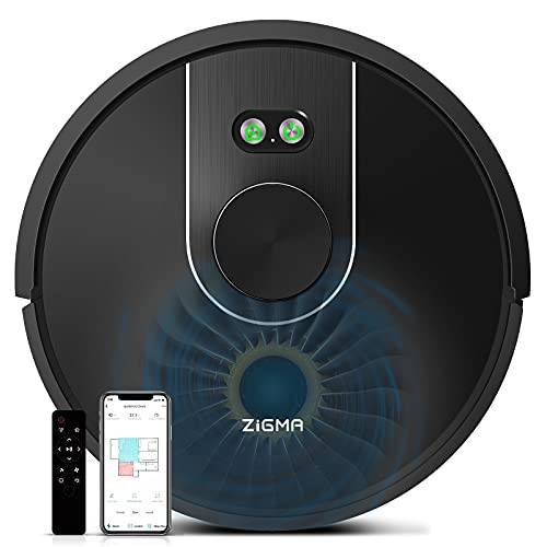Zigma aspiration sous vide robotique et d'essuyage robot avec Siri Alexa et dans les applications de contrôle robot aspirateur sans fil avec navigation intelligente