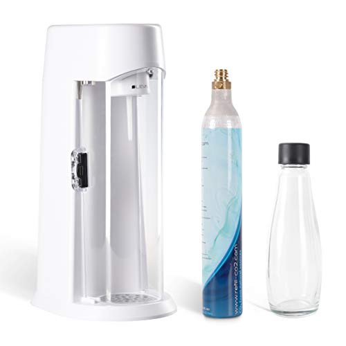 Levivo Soda WATER incl. 0,6l glass bottle and CO2 cylinders for 60l sparkling water does away with boxes drag Edelweiss suitable for 60l CO2 cylinder and the big 120l CO2 cylinder