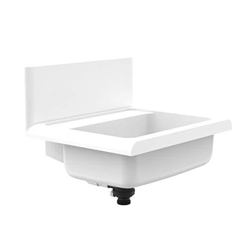 Sanit lineo sink shock resistant plastic Capacity 12 l overflow push to open 60.012.01.0099 white