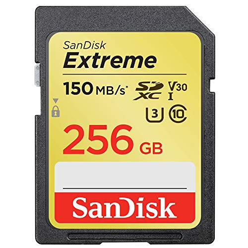 SanDisk Extreme SDXC UHS-I memory card 256 GB V30 s transmission waterproof 150 MB