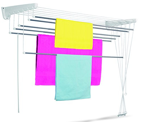 Casabriko drying rack for walls and ceilings 95-165x41x135 cm Bianco