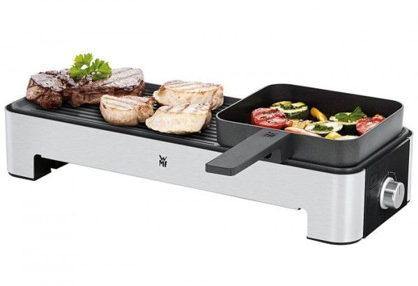 WMF table grill kitchen Minis 1000 watts Cromargan matt