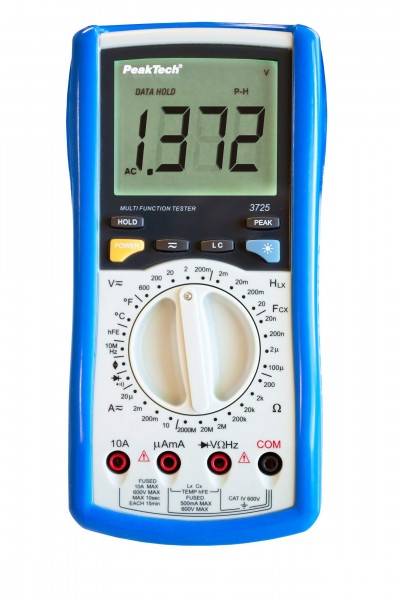 PeakTech 3725 - Test de transistor numérique Multimètre 1999 Counts