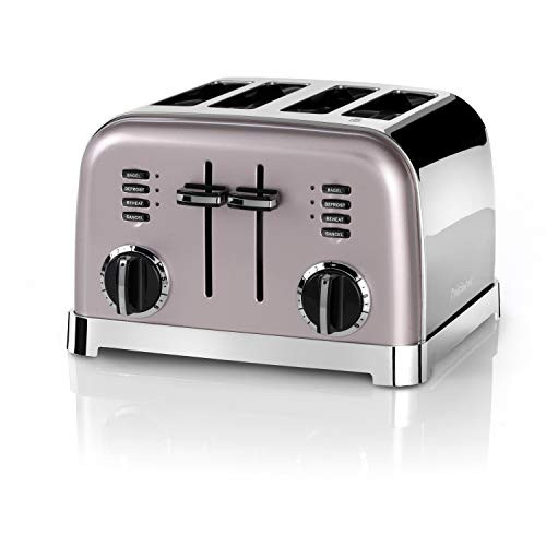 Cuisinart 4-slot toaster 6 bruinen niveaus en ontdooien extra brede sleuven toast Retro opwarming en eindefunctie