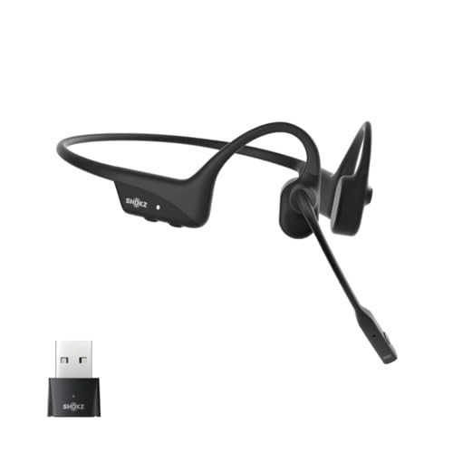 SHOKZ OpenComm2 UC drahtloser knochenleitender Bluetooth-Kopfhörer für Videokonferenzen mit USB-A-A