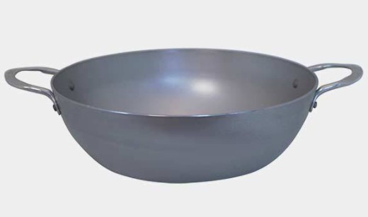 de BUYER 5654.32 Bauer pot silver stainless steel 32 x 24 12 cm - Mineral B Element country frypan with 2
