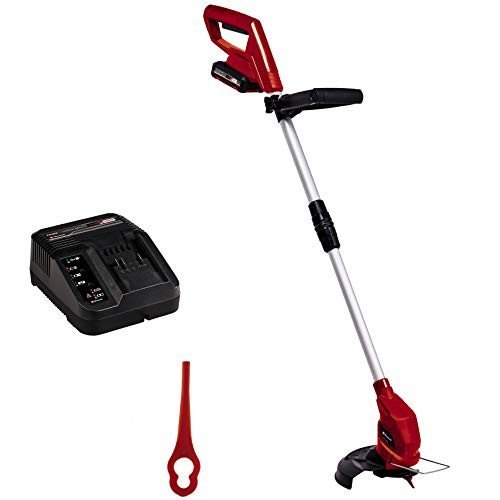 Einhell cordless grass trimmer GC CT 18 is continuously telescoping steering handle incl. 20 St. plastic blade 24 Li 1x2,0Ah Flower Guard