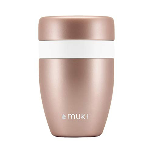 muki Snackpot oro rosa in acciaio inox vuoto isolamento • • Lo Snackpot mantiene le ore di colazione fresco e freddo • BPA e acciaio • 550ml